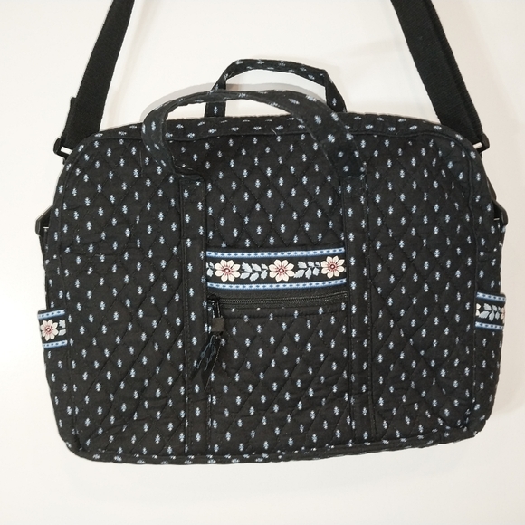 Vera Bradley Handbags - NWT Vera Bradley Retired Alpine Black Metro Laptop Messenger Travel Shoulder Bag